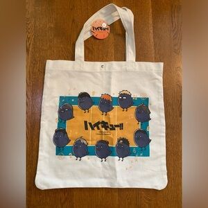 Brand New Haikyuu Chibi Raven Pattern Tote Bag 15.5” x15.5 “